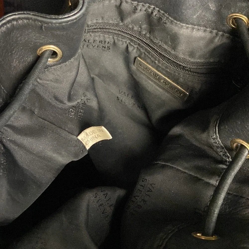 Valerie Stevens Hobo Black Leather Bag​